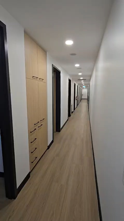Bow Care Clinic staff storage wall with lockable cabinet units