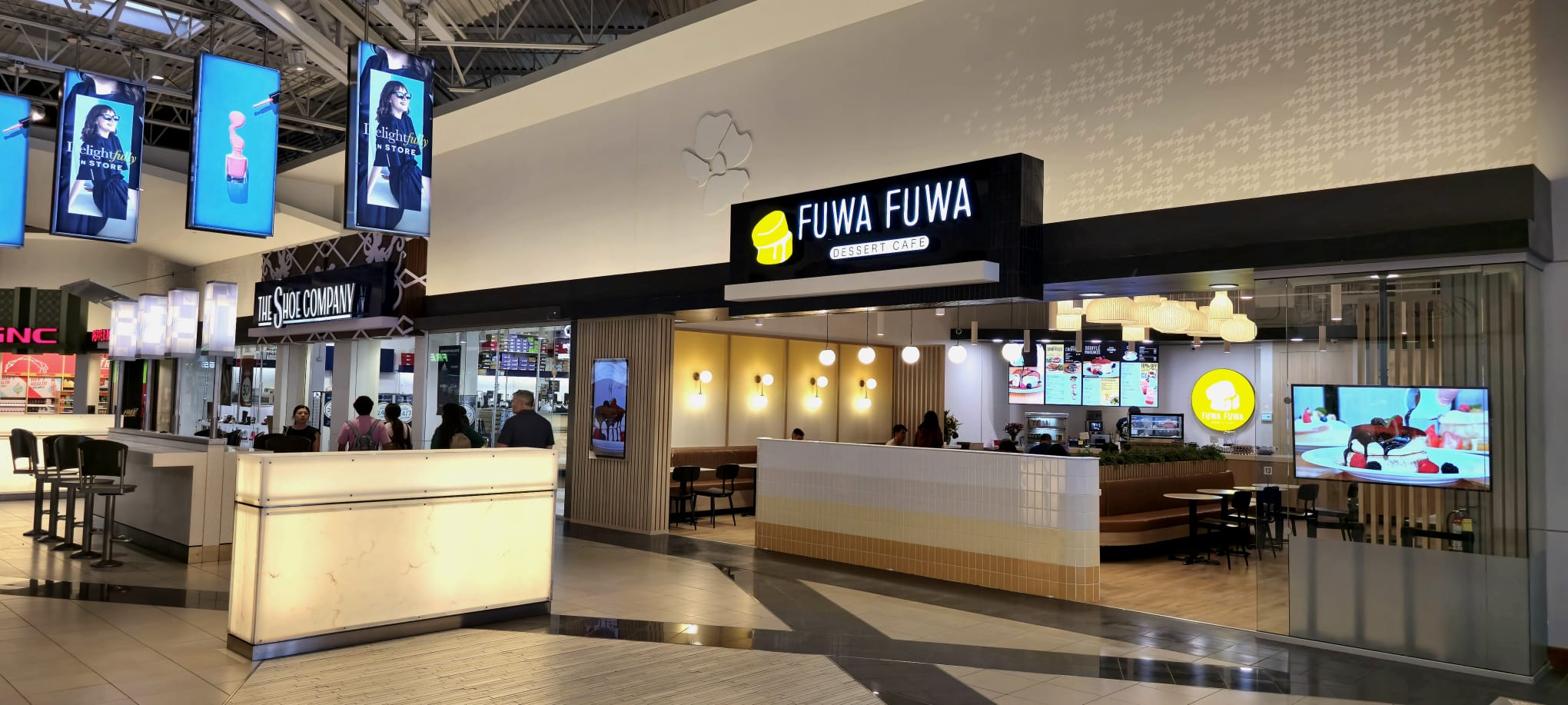 Fuwa Fuwa storefront in context within the CrossIron Mills corridor