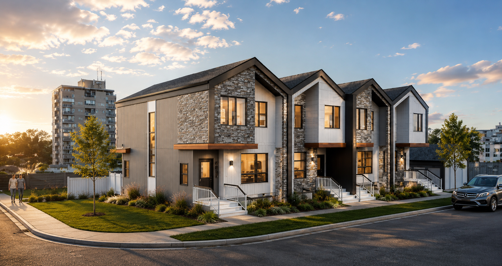 Montgomery Rowhouses rendering — Calgary, AB