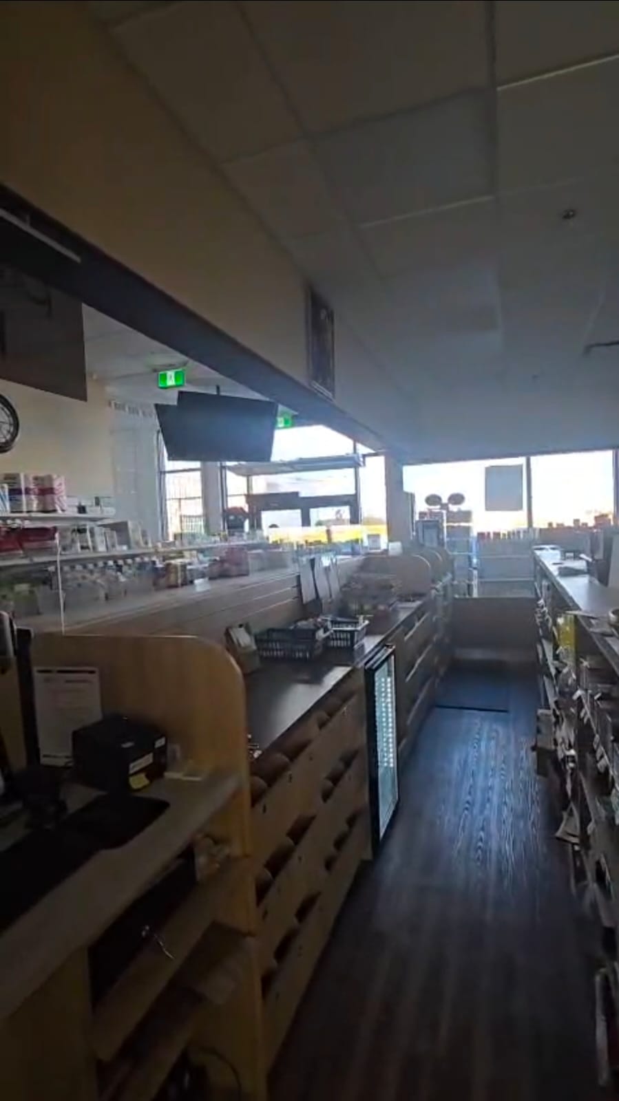 Pharmasave Sage Hill Level C compounding fume hood and sterile prep area