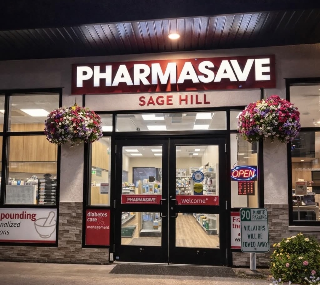Pharmasave Sage Hill storefront exterior, Sage Hill Crossing Calgary