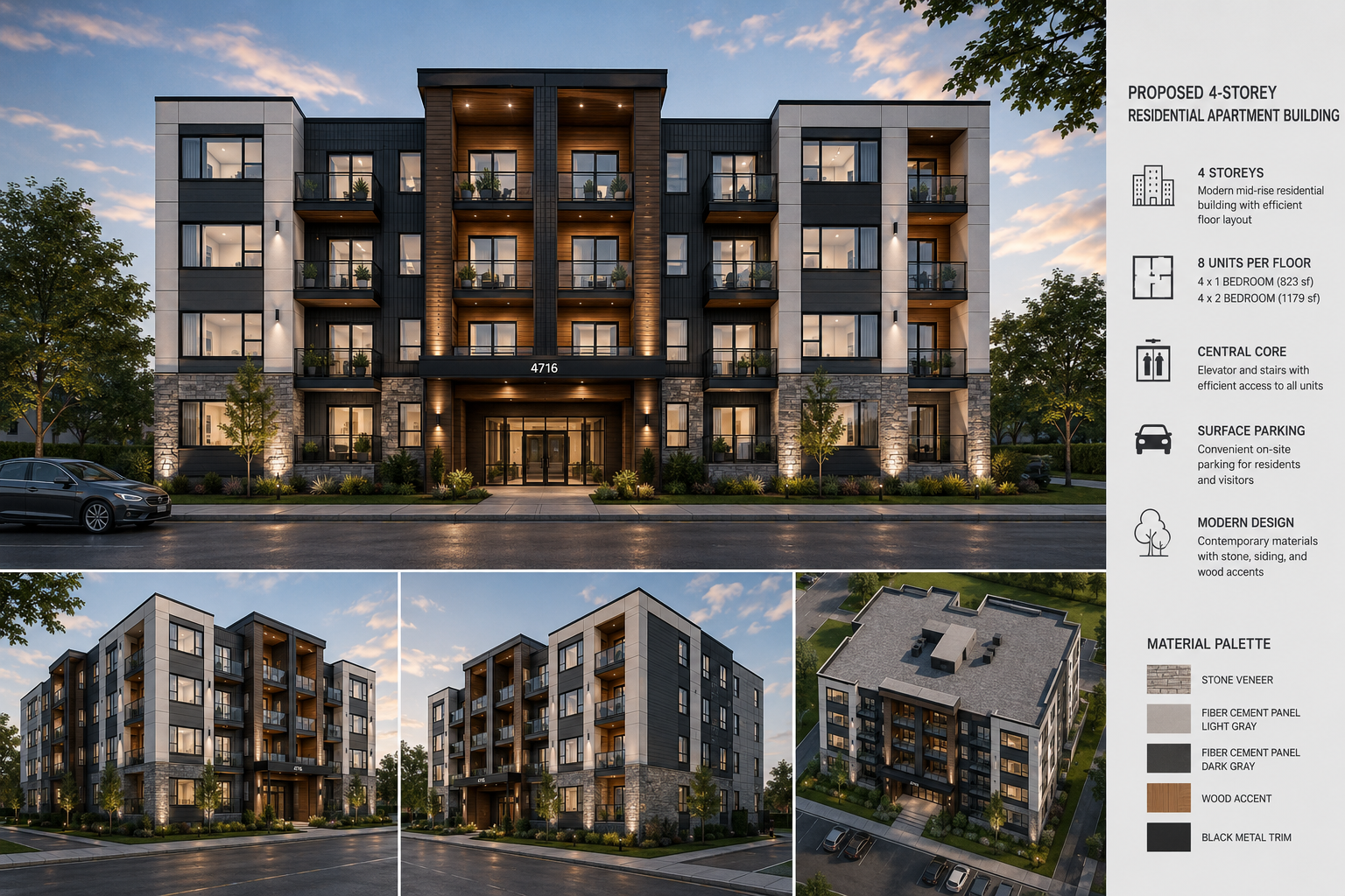 Pelican Place mixed-use development study Sylvan Lake Alberta