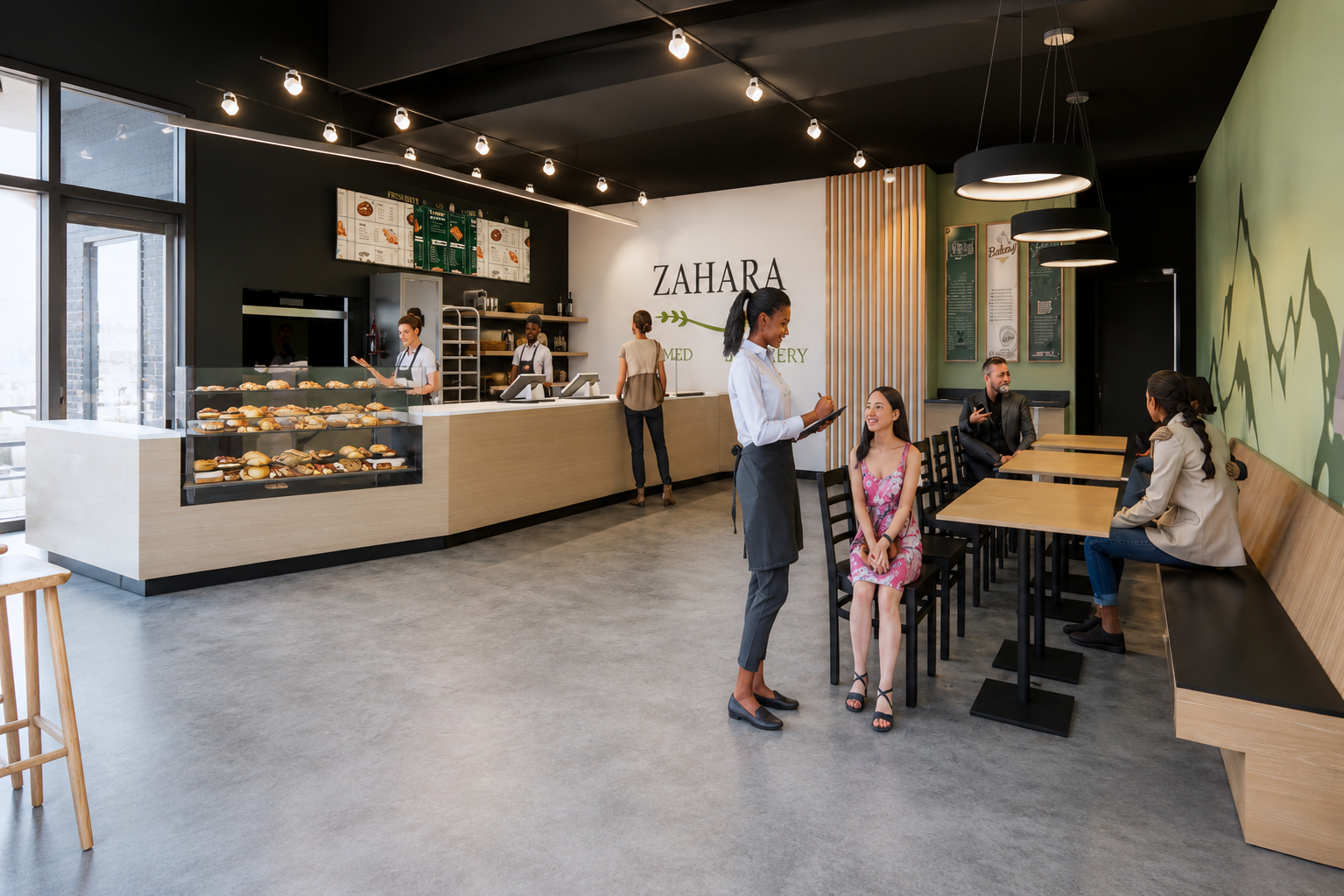 Zaatara Bakery interior rendering — Bowness, Calgary